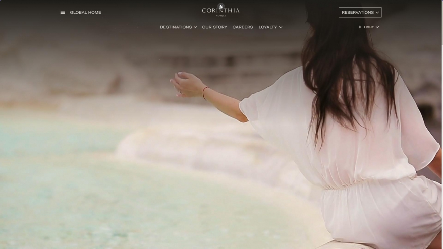 Screenshot of Corinthia Hotels | Luxury Hotels | Corinthia.com | Corinthia website