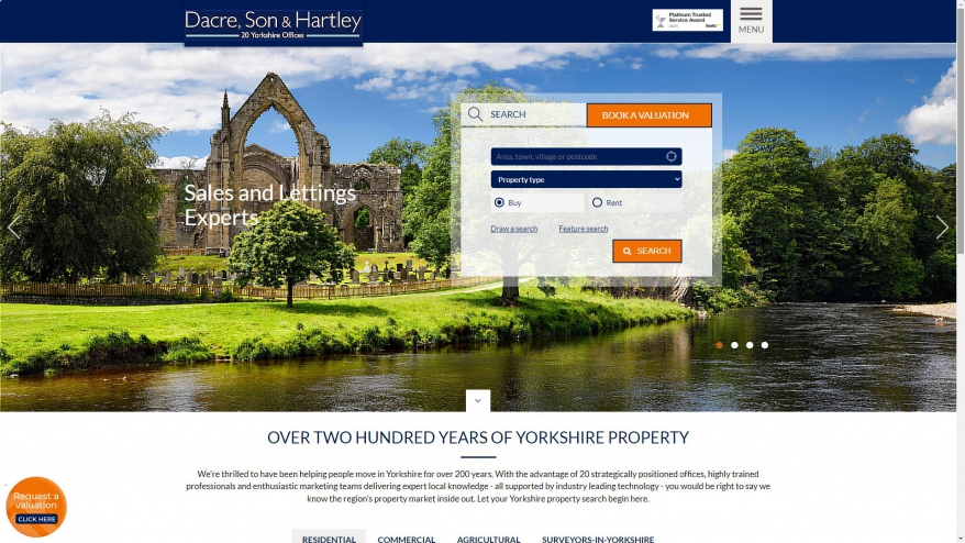 Screenshot of Dacre Son Hartley, Ripon - Sales website