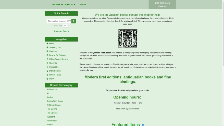 Holybourne Rare Books holybournebooks.com SHOT 2026-08-03 14:31:20 holybournebooks.com SHOT 2026-08-03 14:31:20