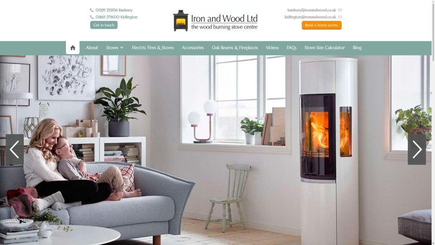Screenshot of Iron & Wood Ltd website