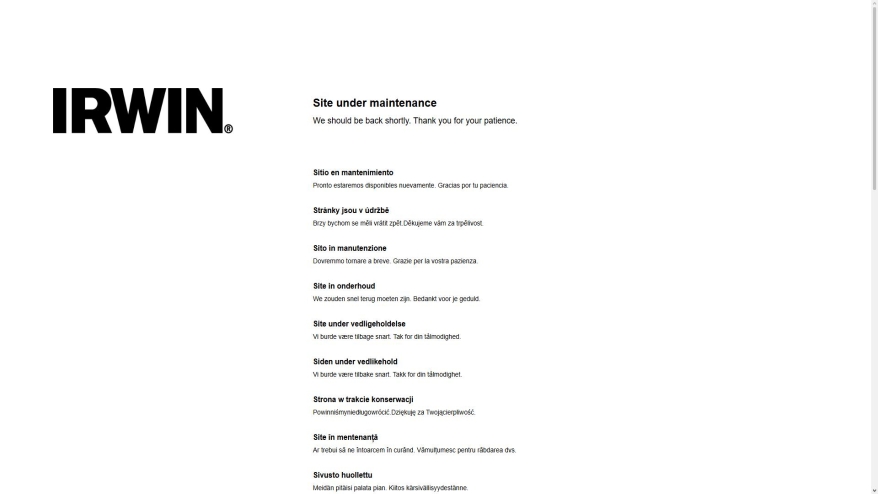 Irwin Tools irwin.eu SHOT 2026-06-10 08:48:32 irwin.eu SHOT 2026-06-10 08:48:32