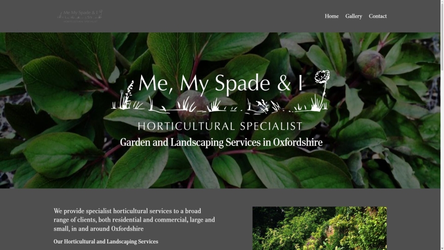Screenshot of Me My Spade & I website