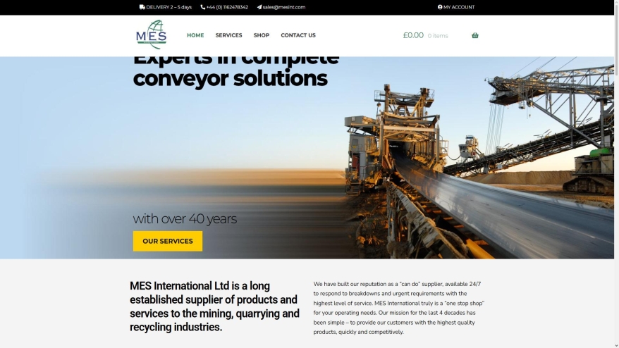Screenshot of Midland Engineering Sales website