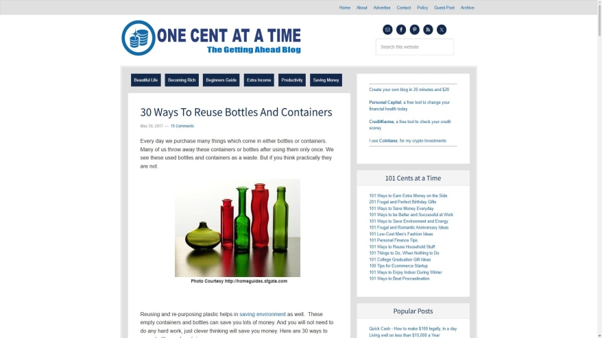 30 Ways To Reuse Bottles And Containers - One Cent At A Time onecentatatime.com SHOT 2026-07-28 16:41:19 onecentatatime.com SHOT 2026-07-28 16:41:19