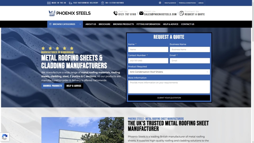 phoenixsteels.com SHOT 2026-07-09 08:50:06