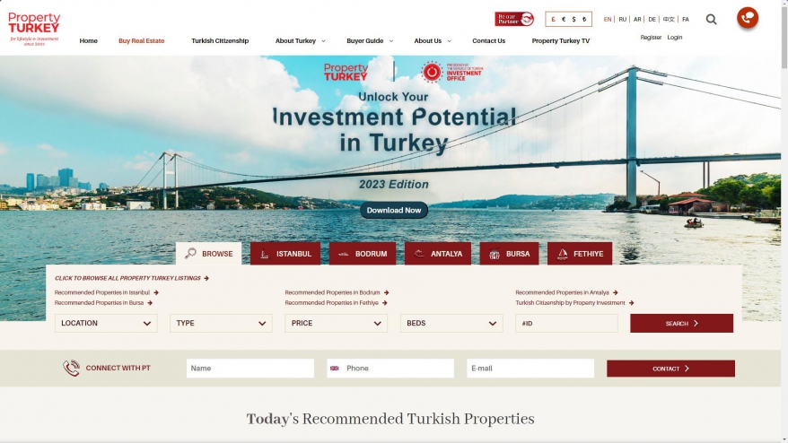 Screenshot of Property Turkey, London, N11 website