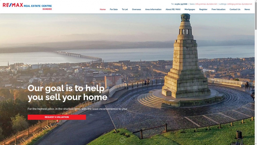 Screenshot of Remax, Dundee, DD1 website