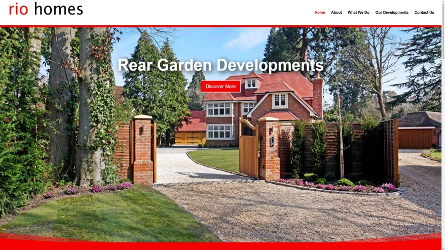 Screenshot of Rio Homes website
