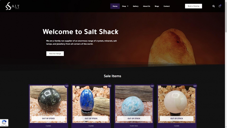 Screenshot of Salt Shack website