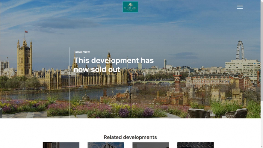 Screenshot of Taylor Wimpey Central London - Palace View, Lambeth website