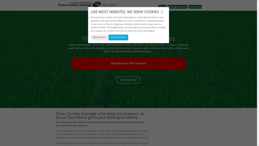 threecountiesdrainage.co.uk SHOT 2026-08-25 14:23:49