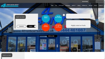 Screenshot of 4Front Car Sales website
