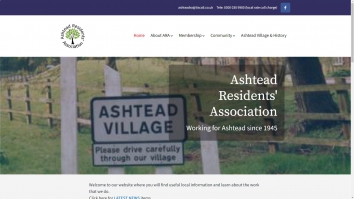 Screenshot of Ashtead Residents Association website