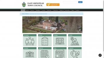 Screenshot of East Grinstead Town Council website