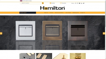 Screenshot of Hamilton Lighting website