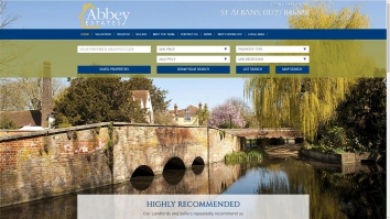 Screenshot of Abbey Estates, St Albans website