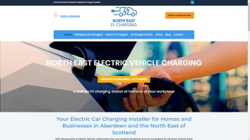 Screenshot of EV Charger Installation Aberdeen | North East EV Charging website