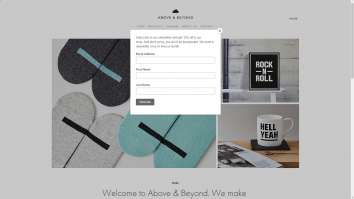 Screenshot of Above and Beyond website