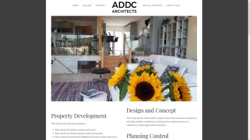 Screenshot of ADDC Architects website