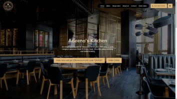 Screenshot of Adeenas Kitchen website