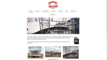 Screenshot of Adstone Construction Ltd website