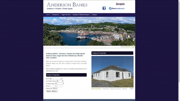 Screenshot of Anderson Banks website
