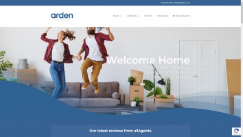 Screenshot of Arden Property Management, Edinburgh, EH10 website