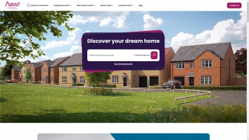 Screenshot of Avant Homes website