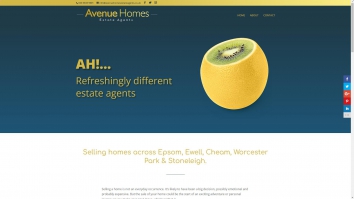 Screenshot of Avenue Homes, Epsom website
