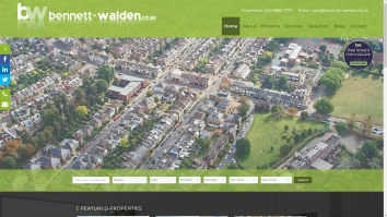 Screenshot of Bennett Walden, Palmers Green website