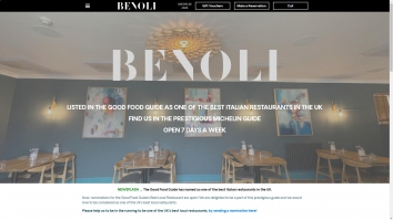 Screenshot of Benoli | Italian Restaurant In Norwich | Delicious, Authentic Food website