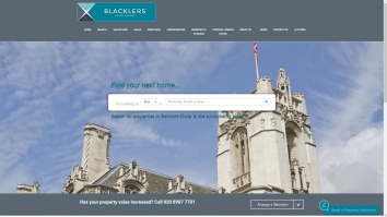Screenshot of Blacklers, Harrow website