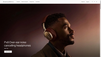 Screenshot of Bowers and Wilkins website