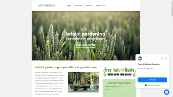 Screenshot of Bristol Gardening website