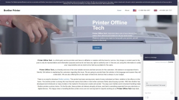 Screenshot of Fix Brother Printer Offline Issue - Call +1-888-480-0288 website
