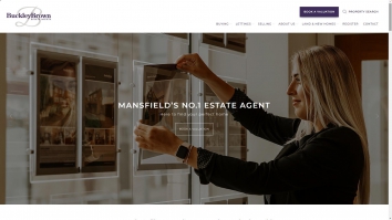 Screenshot of BuckleyBrown | Estate Agents in Mansfield, Nottinghamshire website