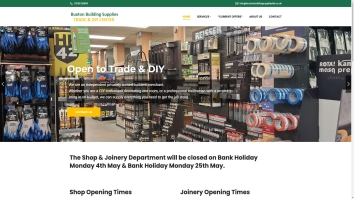 Screenshot of Buxton Building Supplies Ltd website
