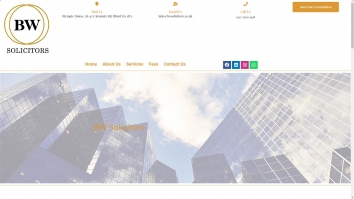 Screenshot of B W Solicitors website