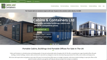 Screenshot of Cabins and Containers (UK) Limited website