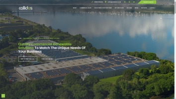 Screenshot of Callidus - Off-grid, Solar & Battery storage Specialist website