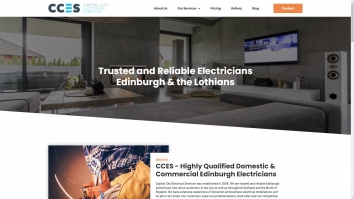 Screenshot of Capital City Electrical Services website