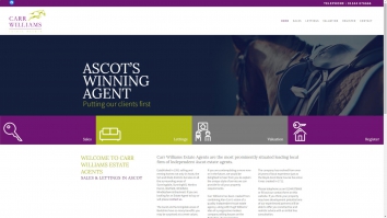 Screenshot of Carr Williams Estate Agents | Sales & Lettings in Ascot, Berkshire website