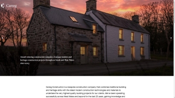Screenshot of Carreg Construction Ltd website