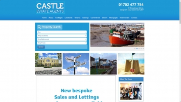 Screenshot of Castle Estate Agents, Leigh-On-Sea website