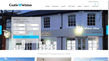 Screenshot of Castle Wildish, Hersham website