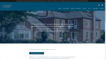 Screenshot of CB Williams Property, London website