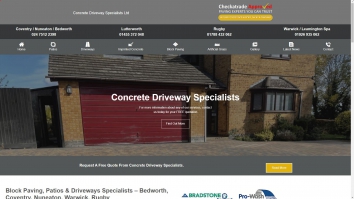 Screenshot of Concrete Driveway Specialists website