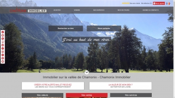 Screenshot of Chamonix Immobilier, Chamonix website