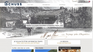 Screenshot of AGENCE SCHUSS IMMOBILIER , Haute-Savoie website