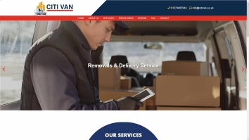 Screenshot of CITI VAN website